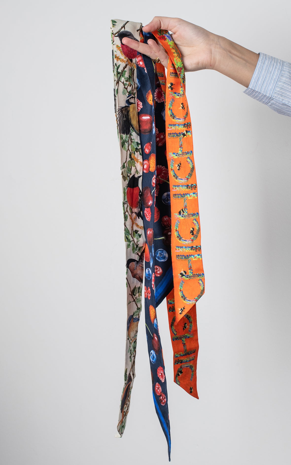 Twill de seda naranja