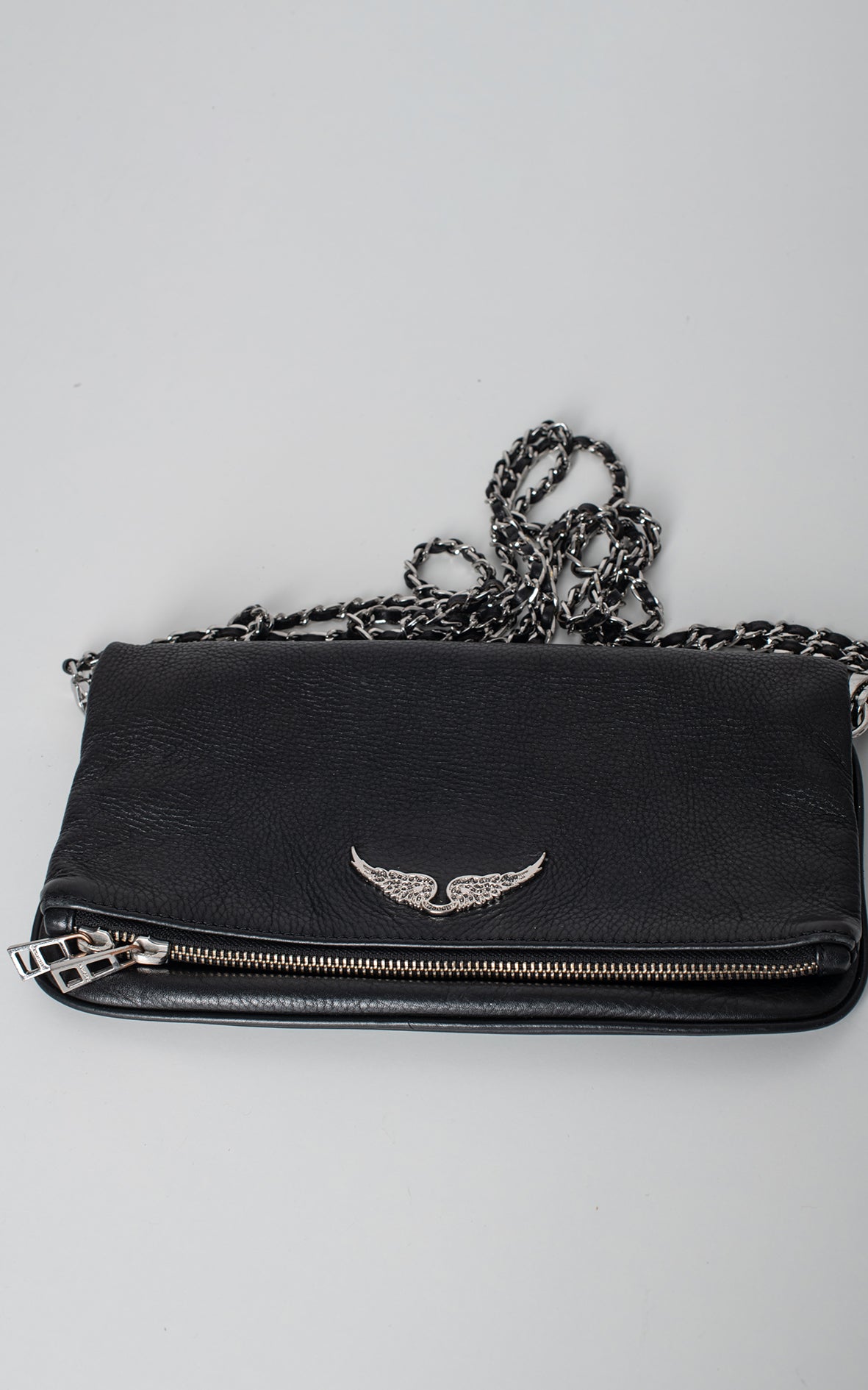 Bolso de rock negro piel