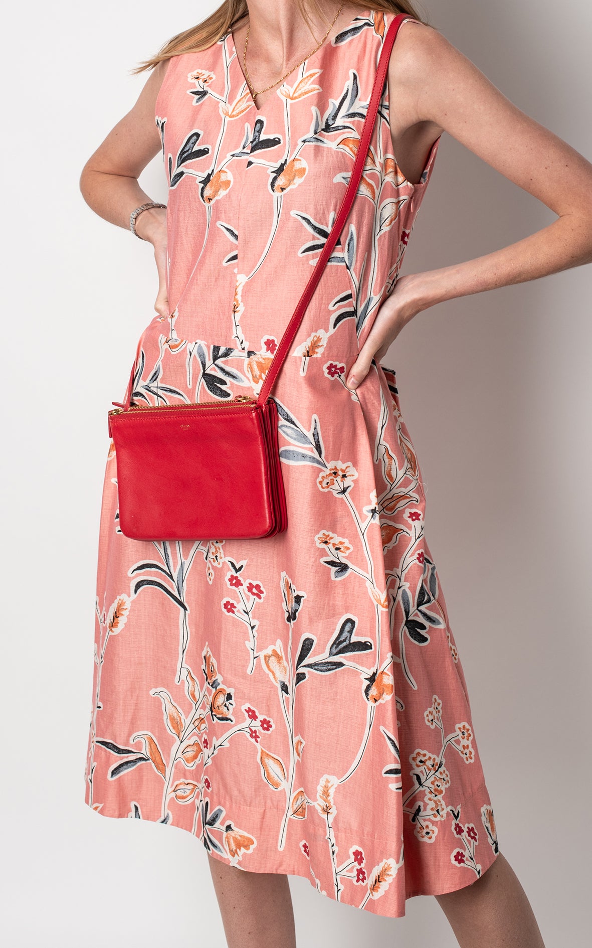 Vestido rosa flores