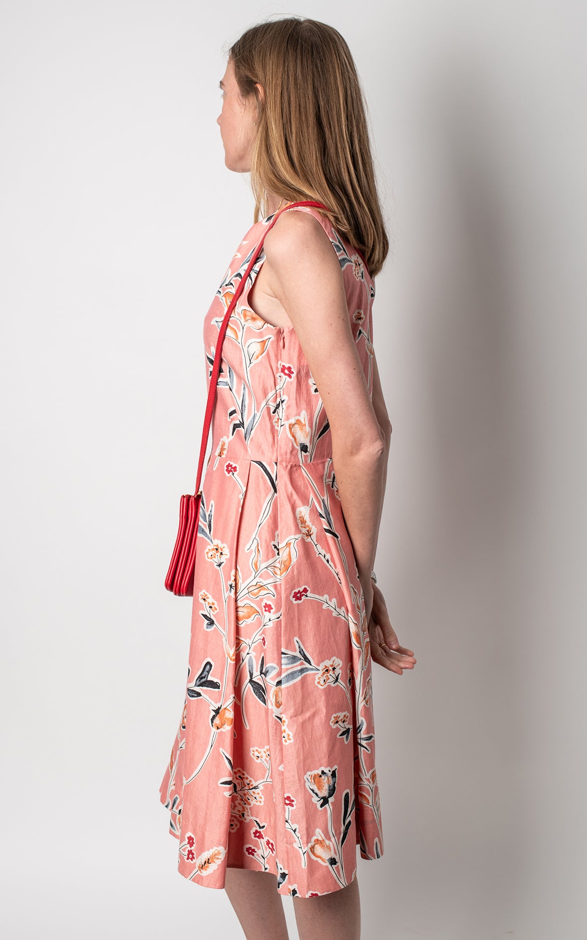 Vestido rosa flores