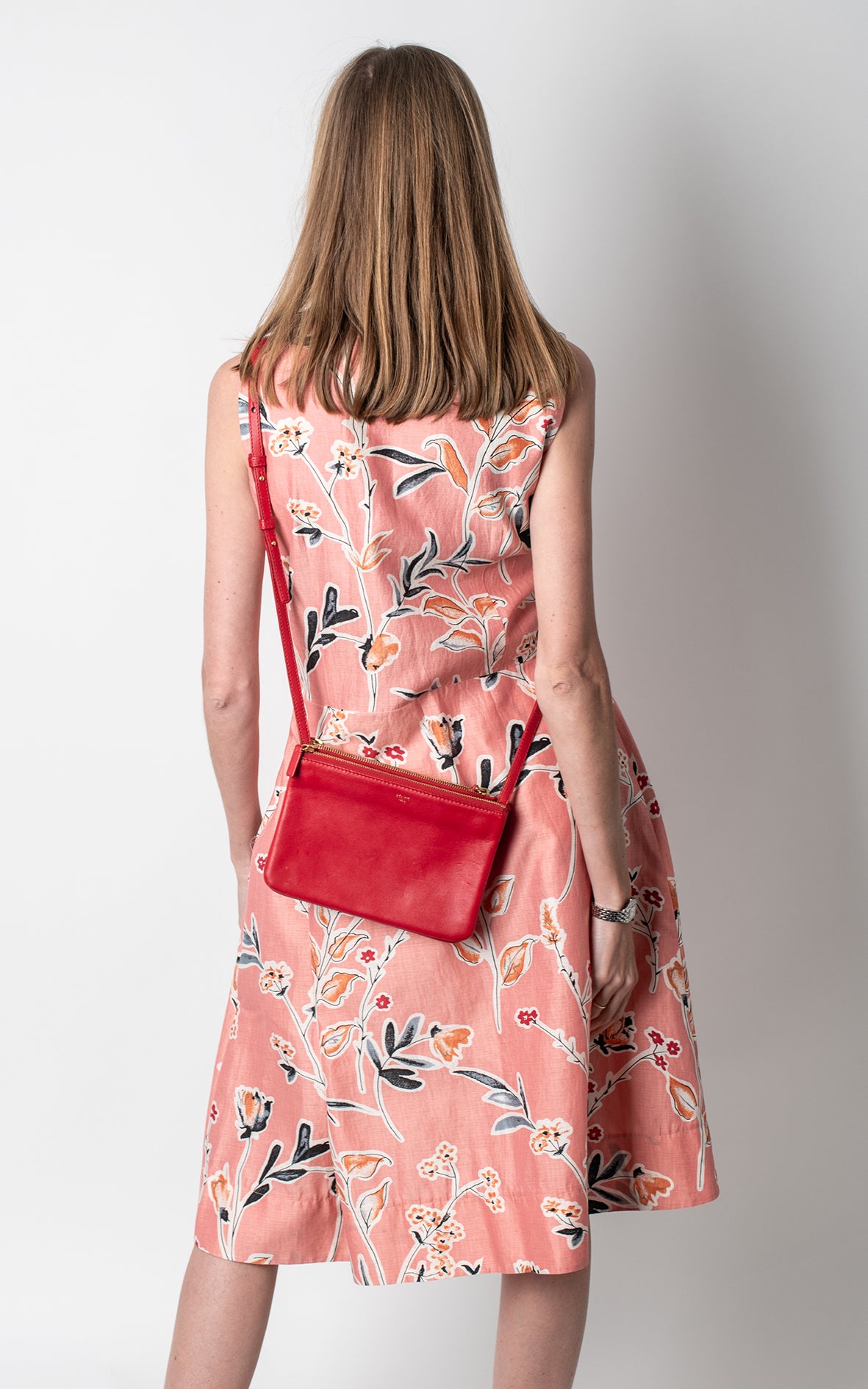 Vestido rosa flores