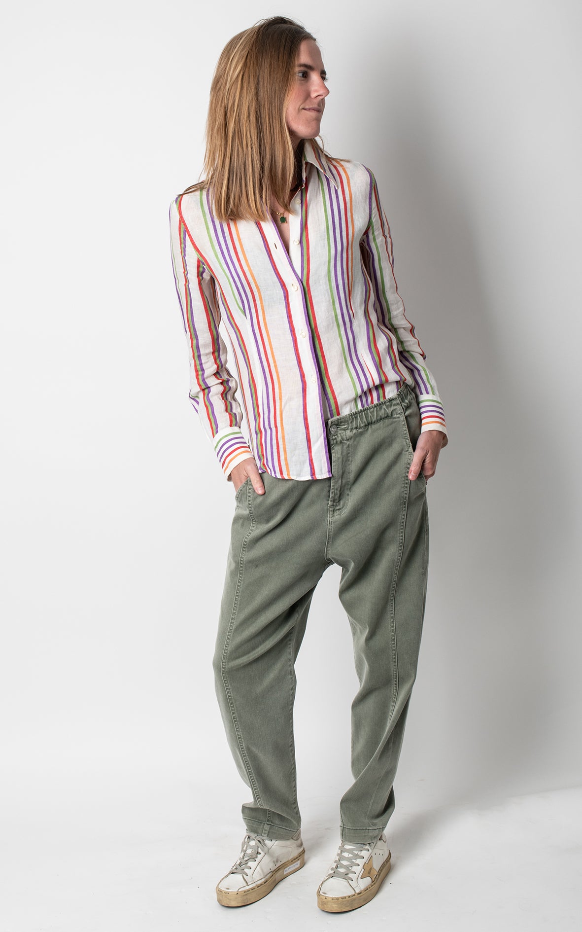 Camisa de rayas de colores