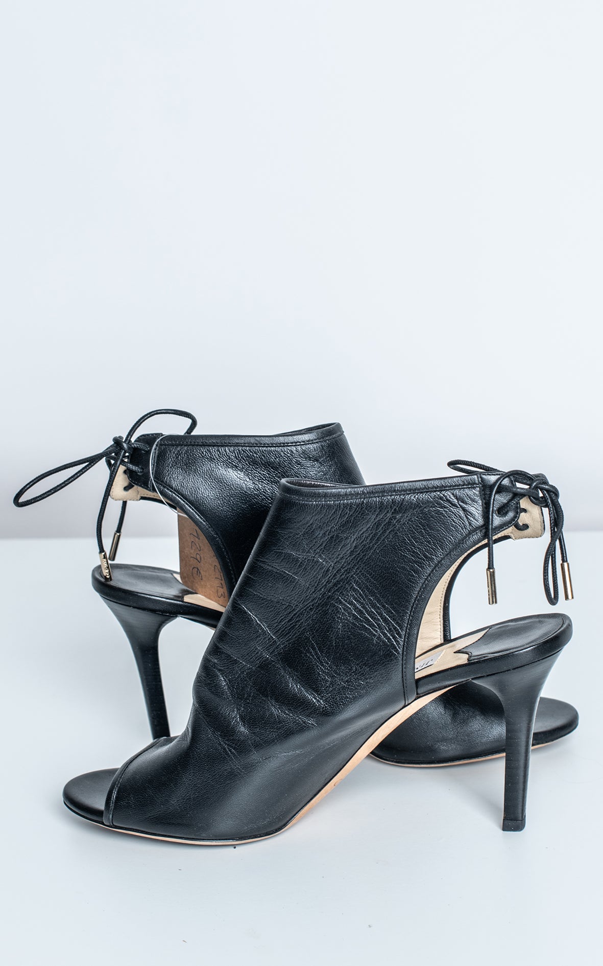 Sandalias de piel negras