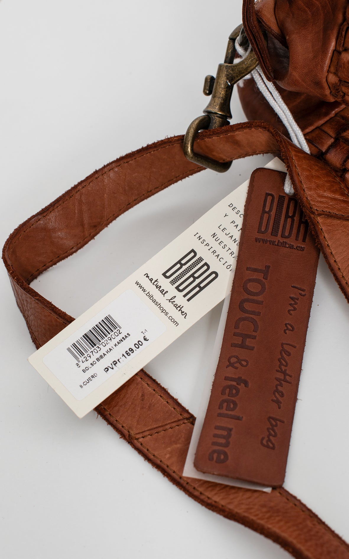Bolso trenzado marron