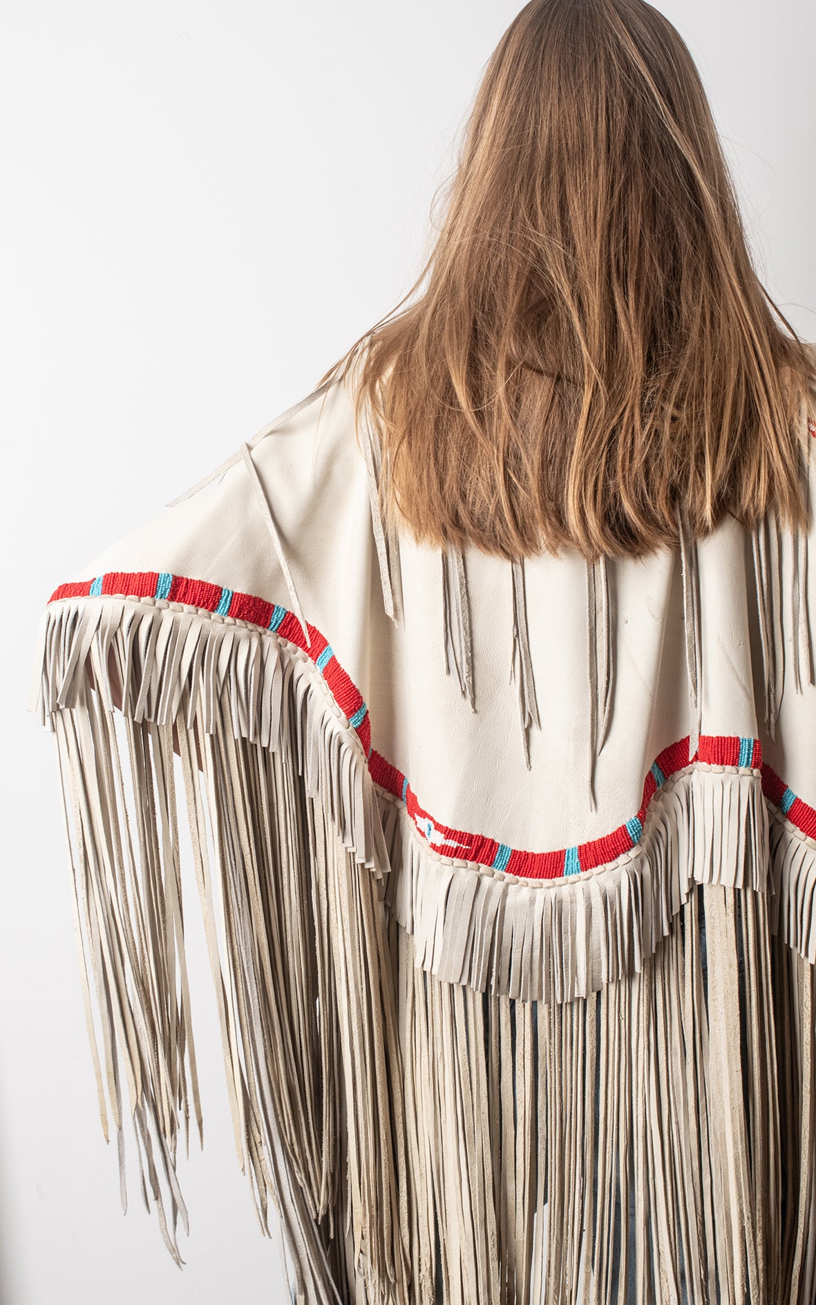 Poncho de ante beige