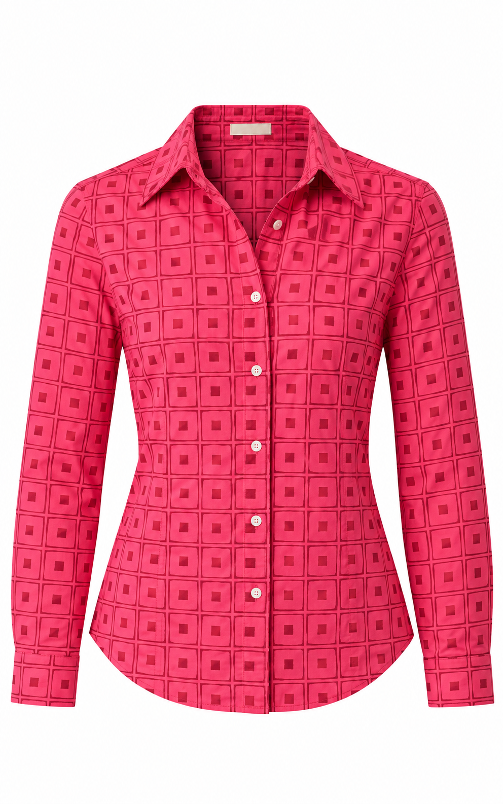 Camisa geométrica fucsia