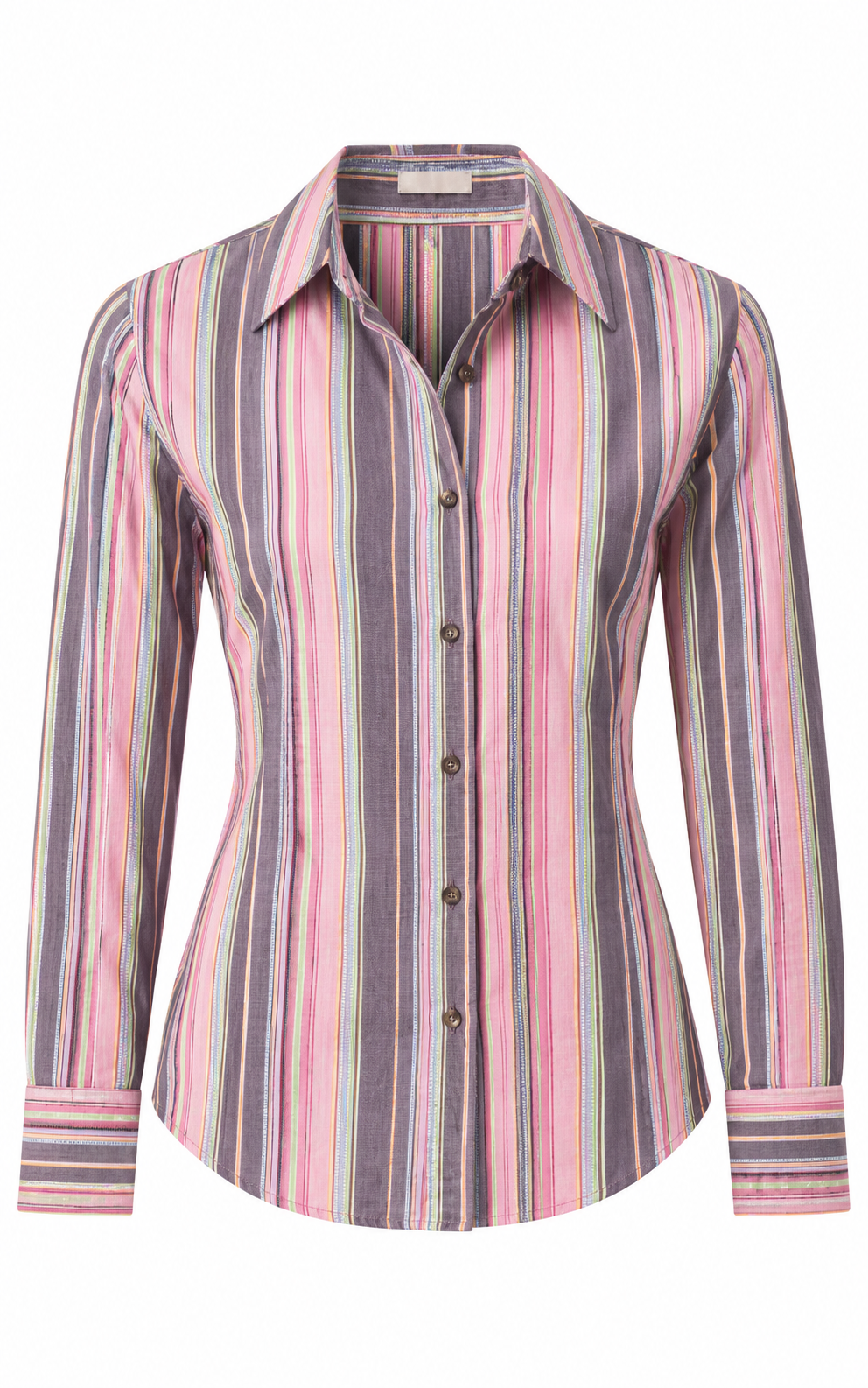 Camisa de rayas rosas