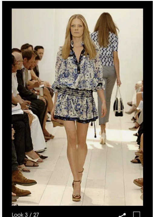 Vestido azul seda - Gucci 2007