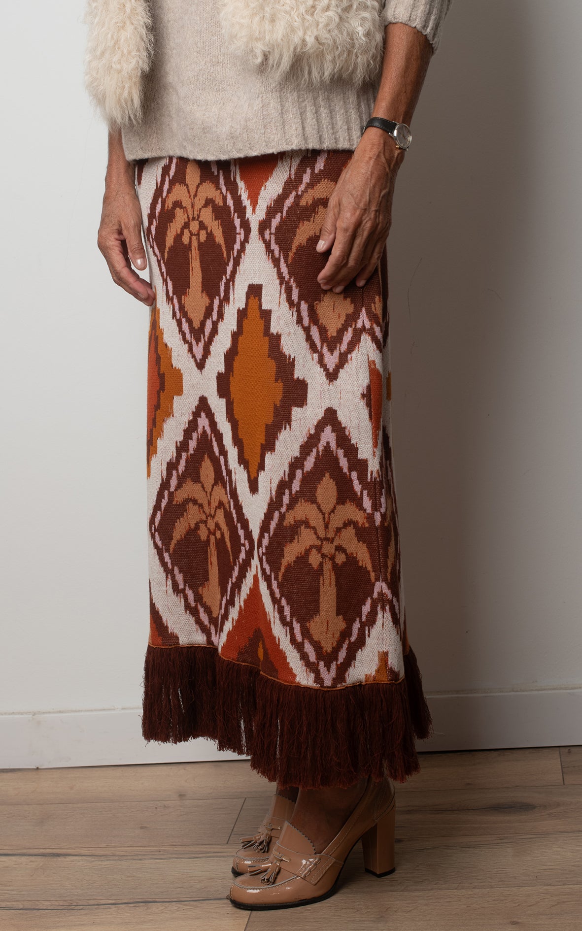 Falda marron