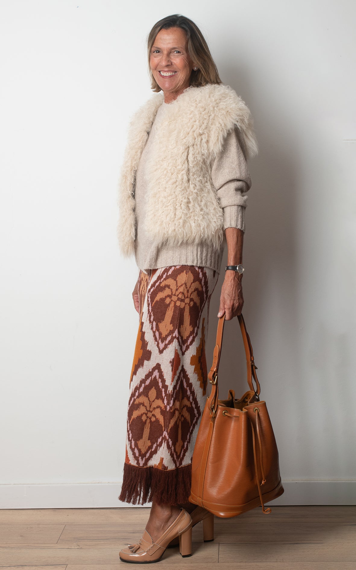 Falda marron