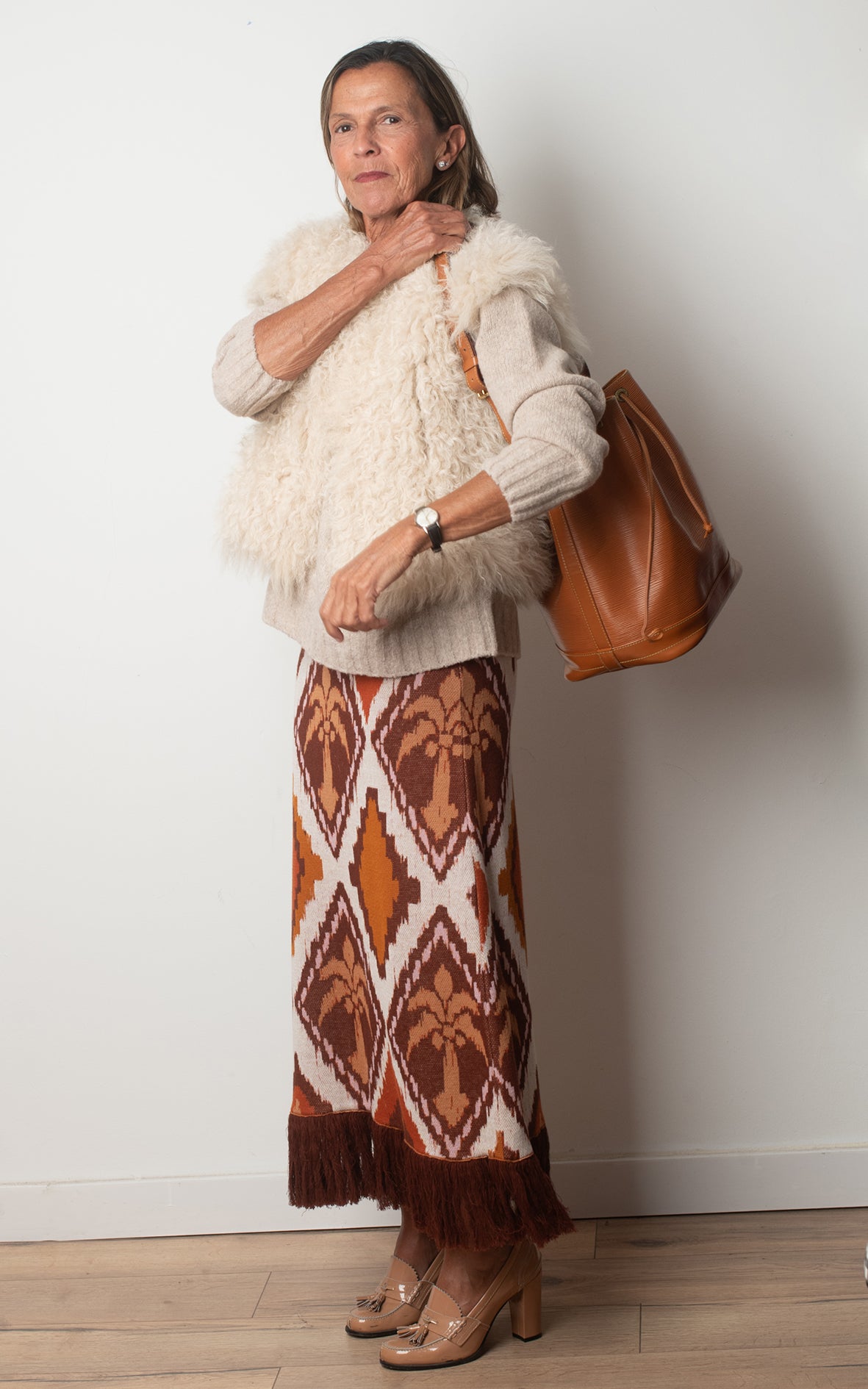 Falda marron
