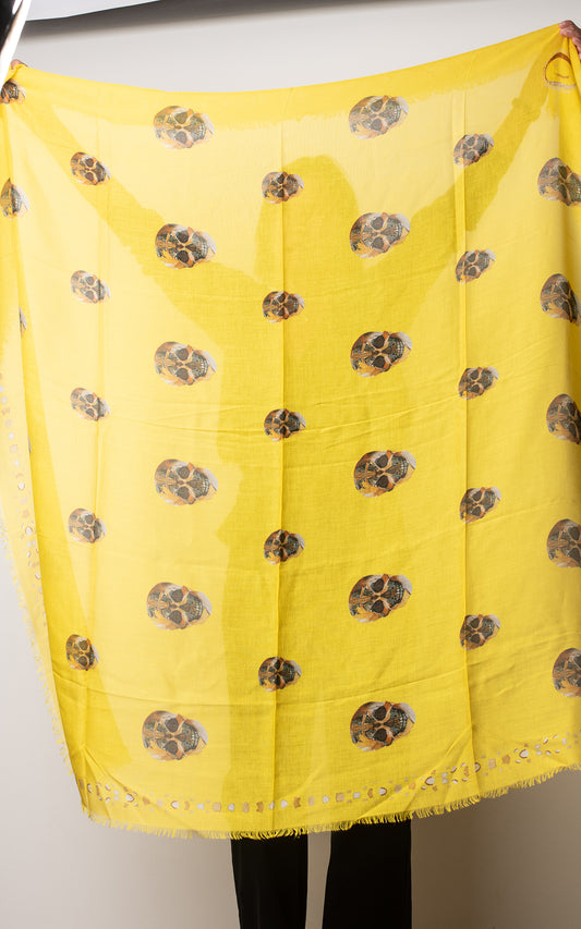 Pañuelo amarillo calaveras