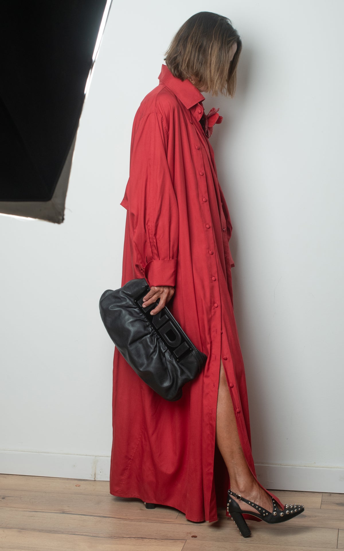 Vestido granate algodón con seda