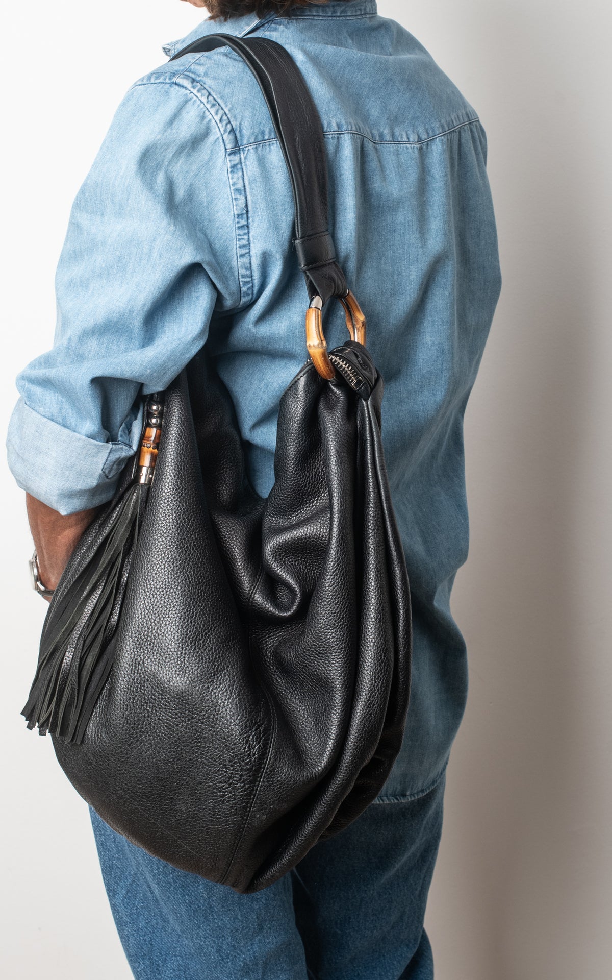 Gucci bamboo hobo