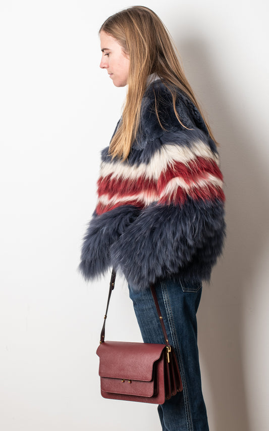 Abrigo conejo tricolor