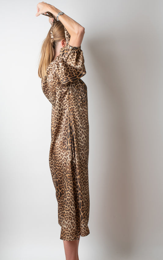 Vestido animal print con cinturon