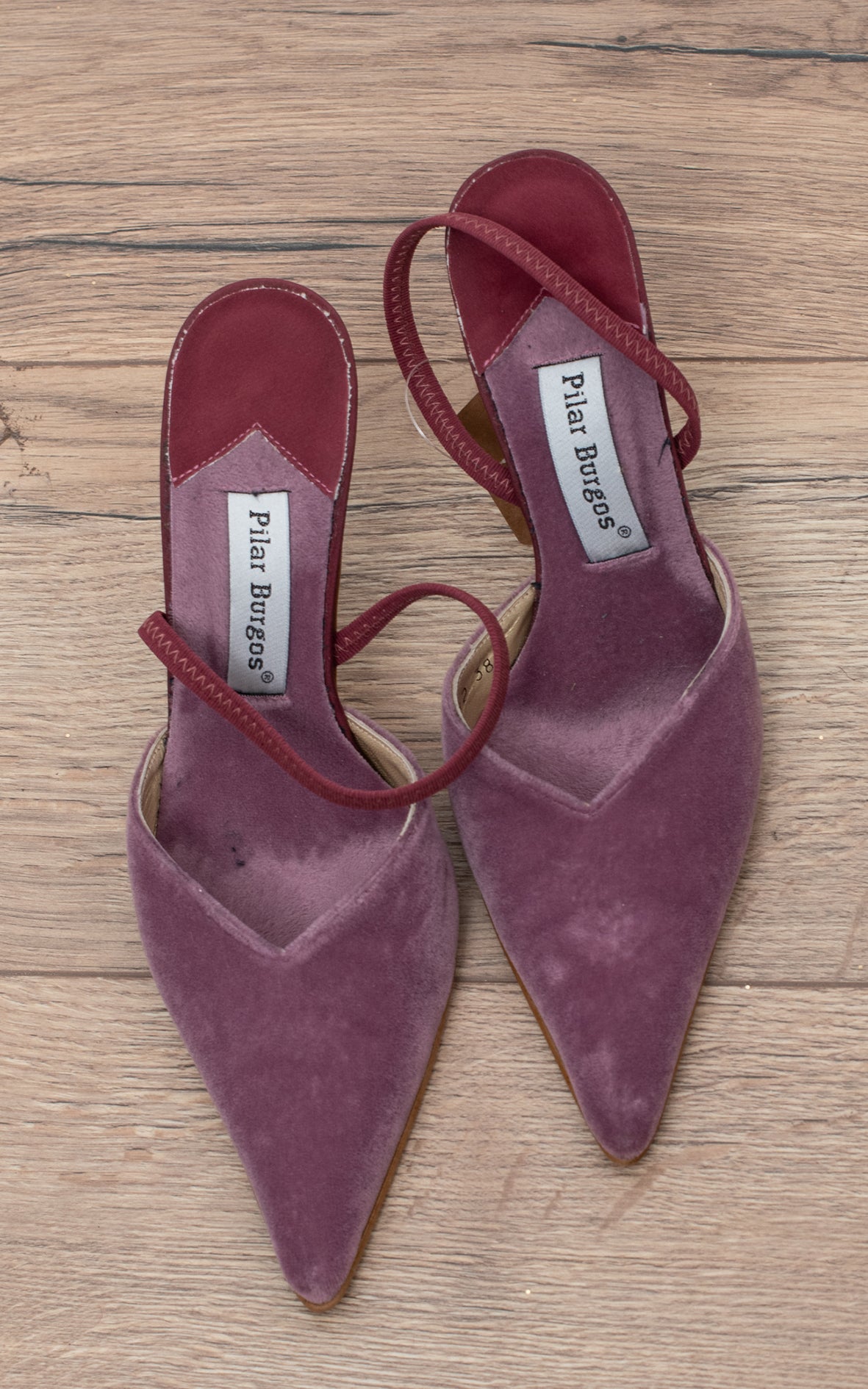 Zapatos terciopelo rosas