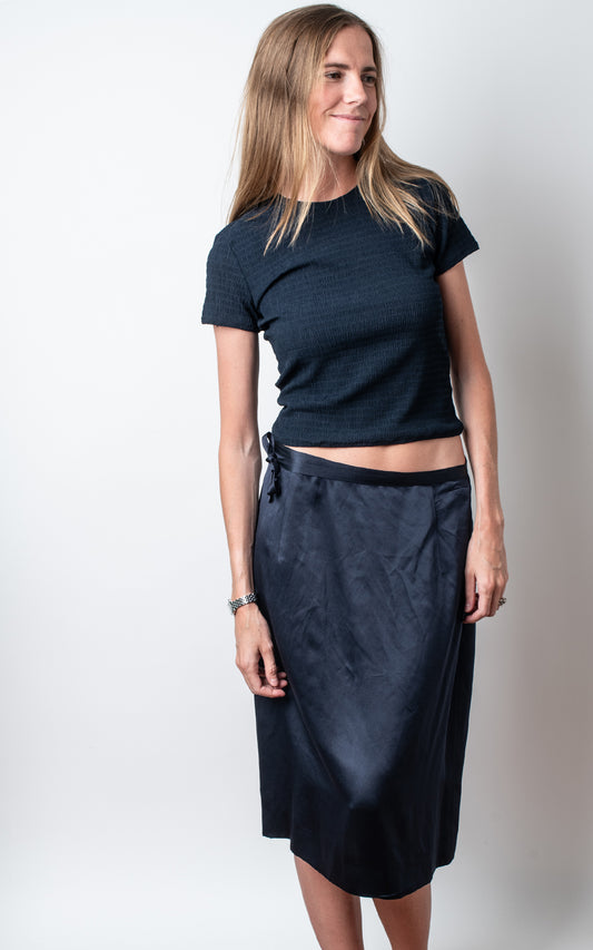 Falda azul marina
