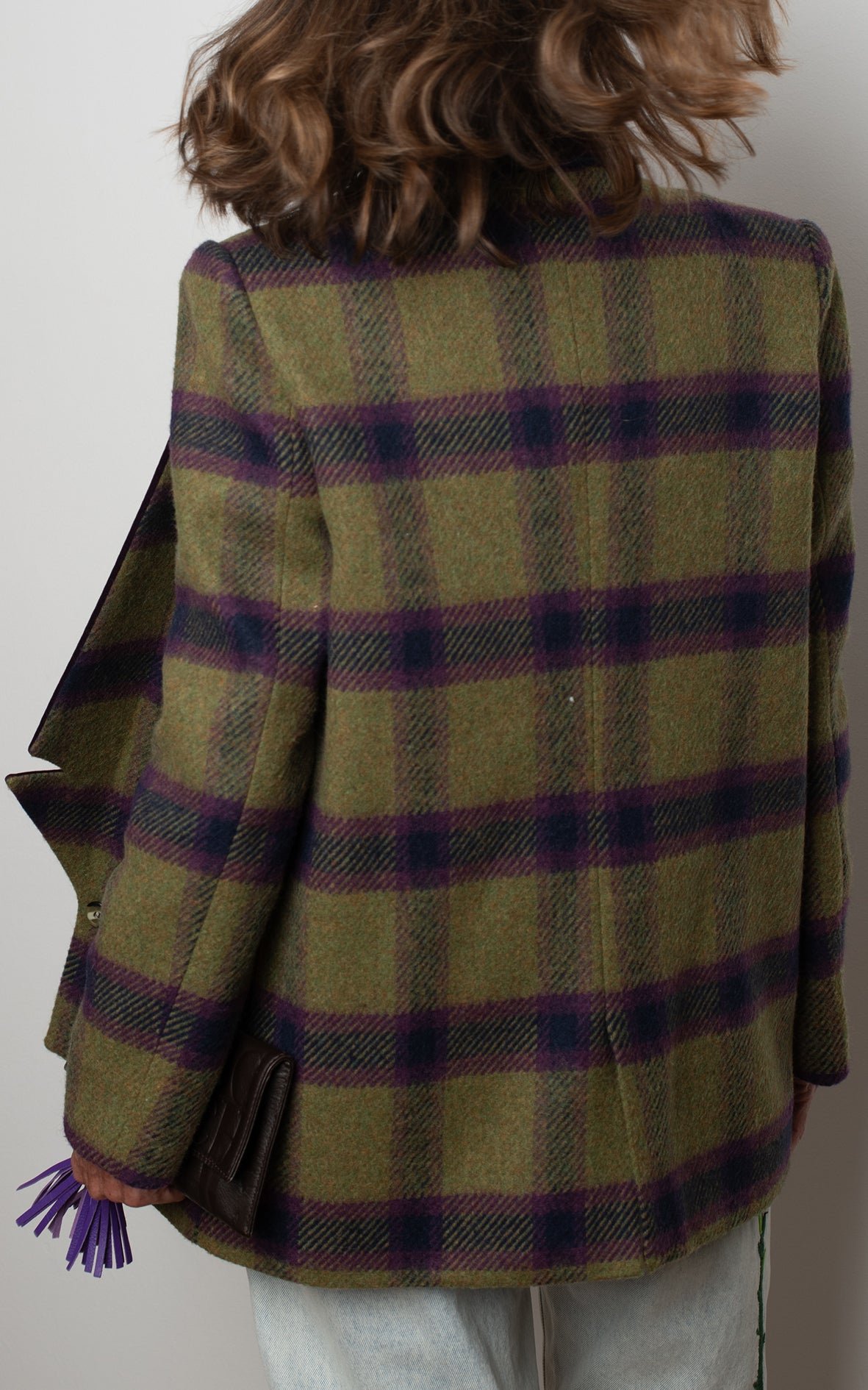 Blazer verde y morada