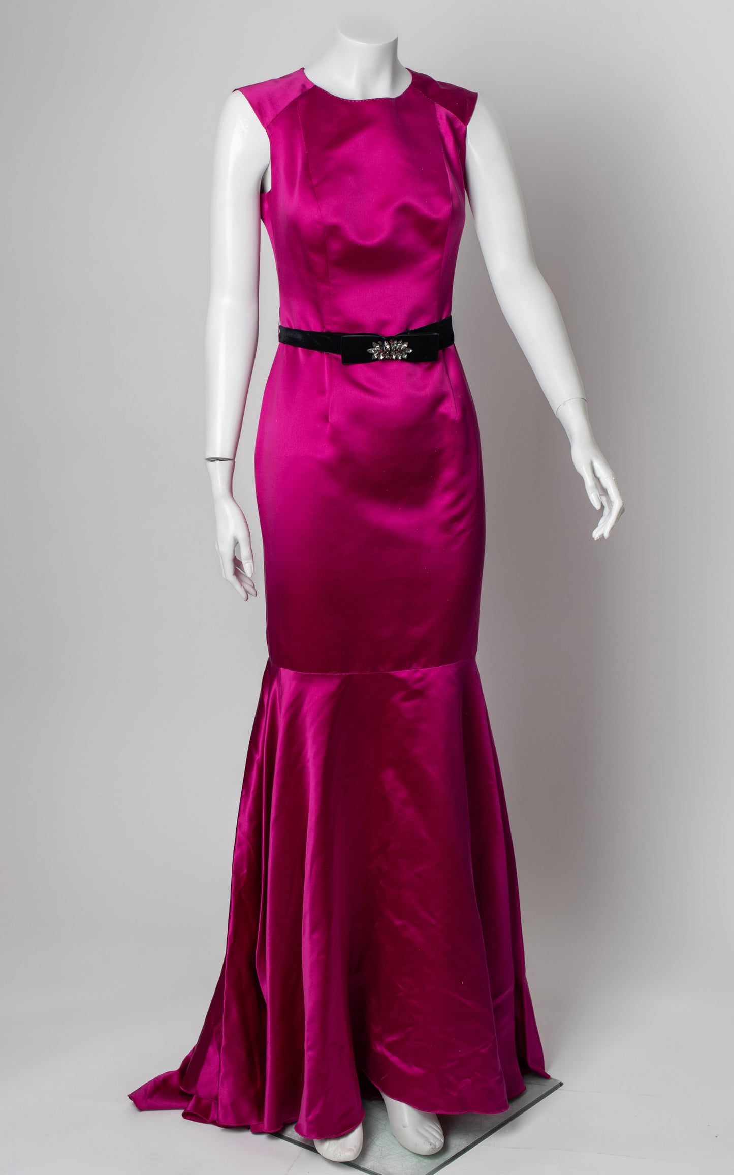 Vestido largo fresa