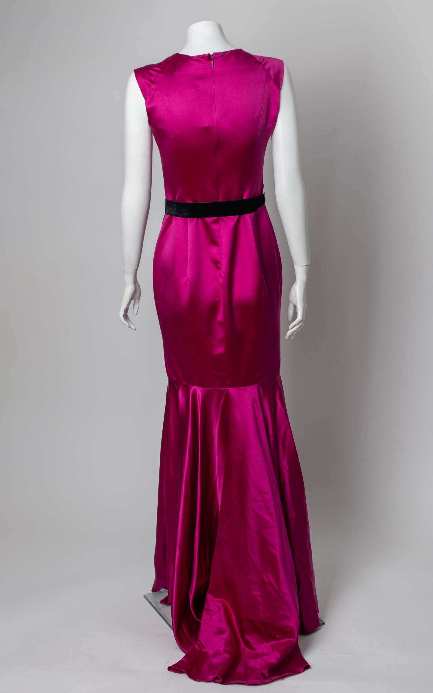 Vestido largo fresa