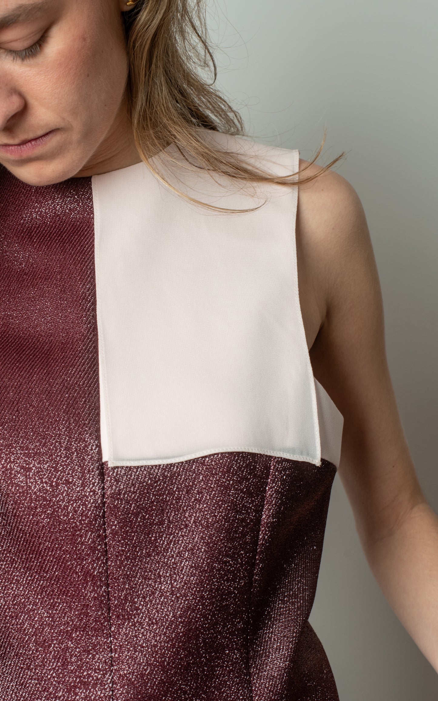 Total look burdeos y rosa claro