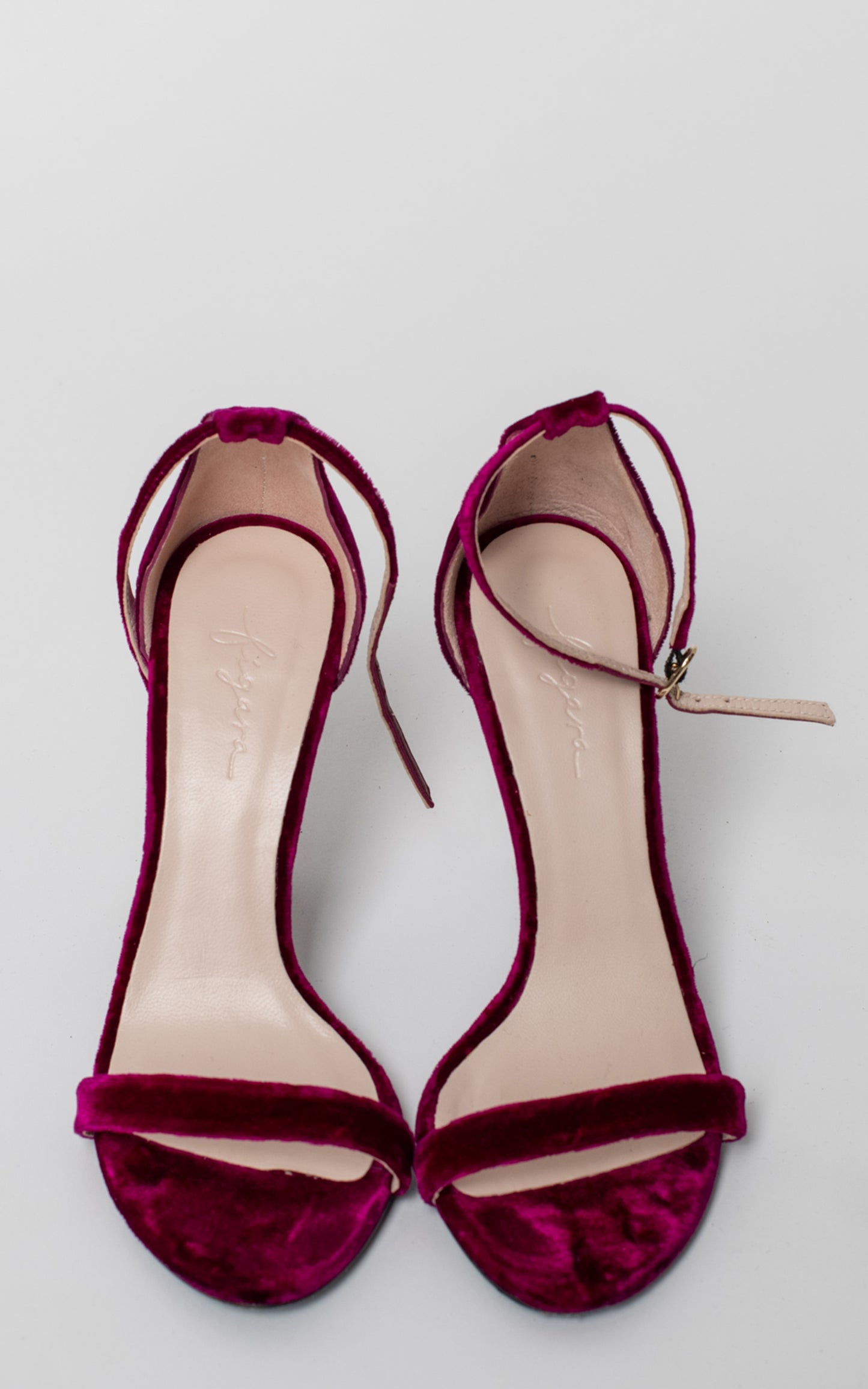 Sandalias terciopelo rosa