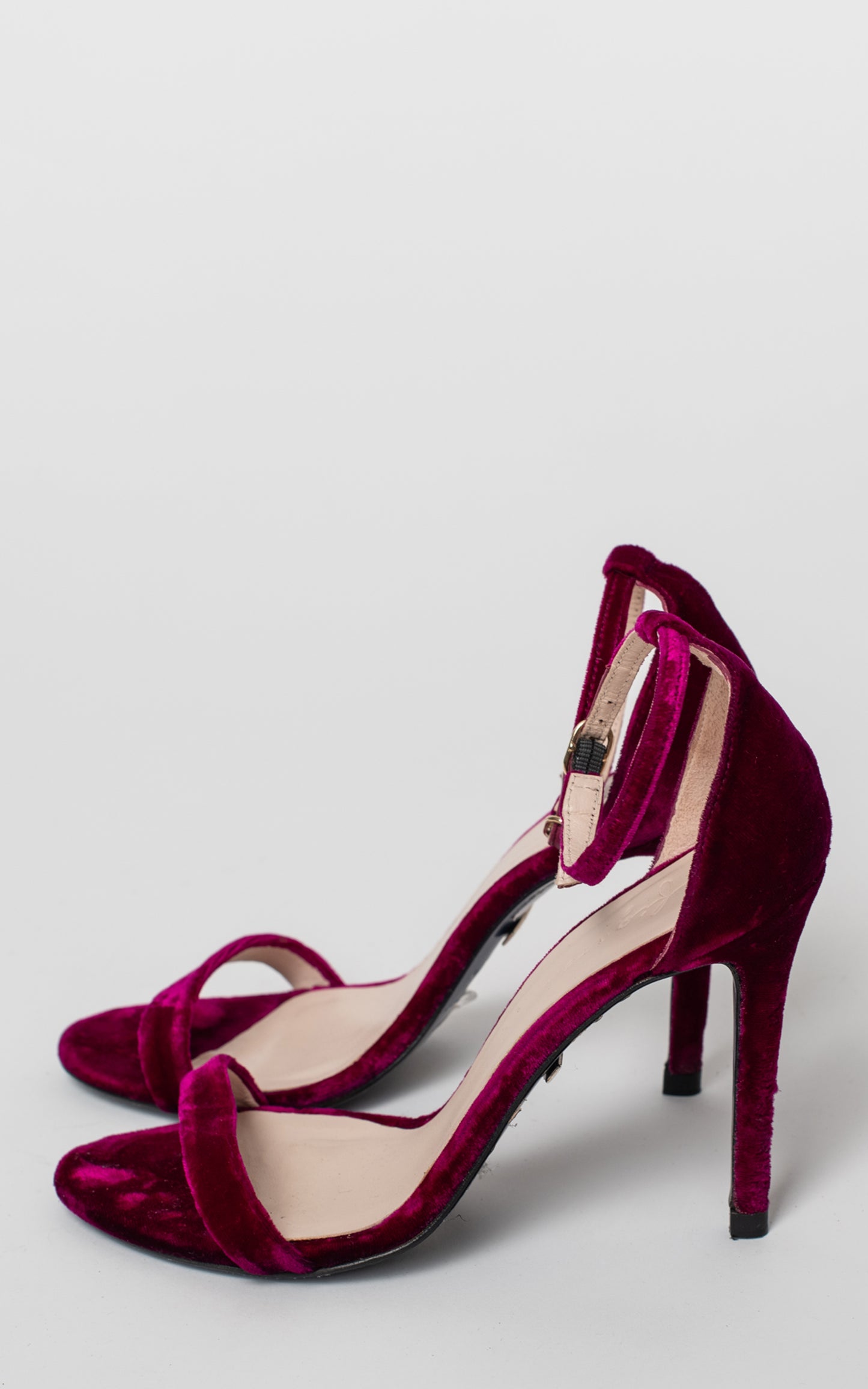 Sandalias terciopelo rosa