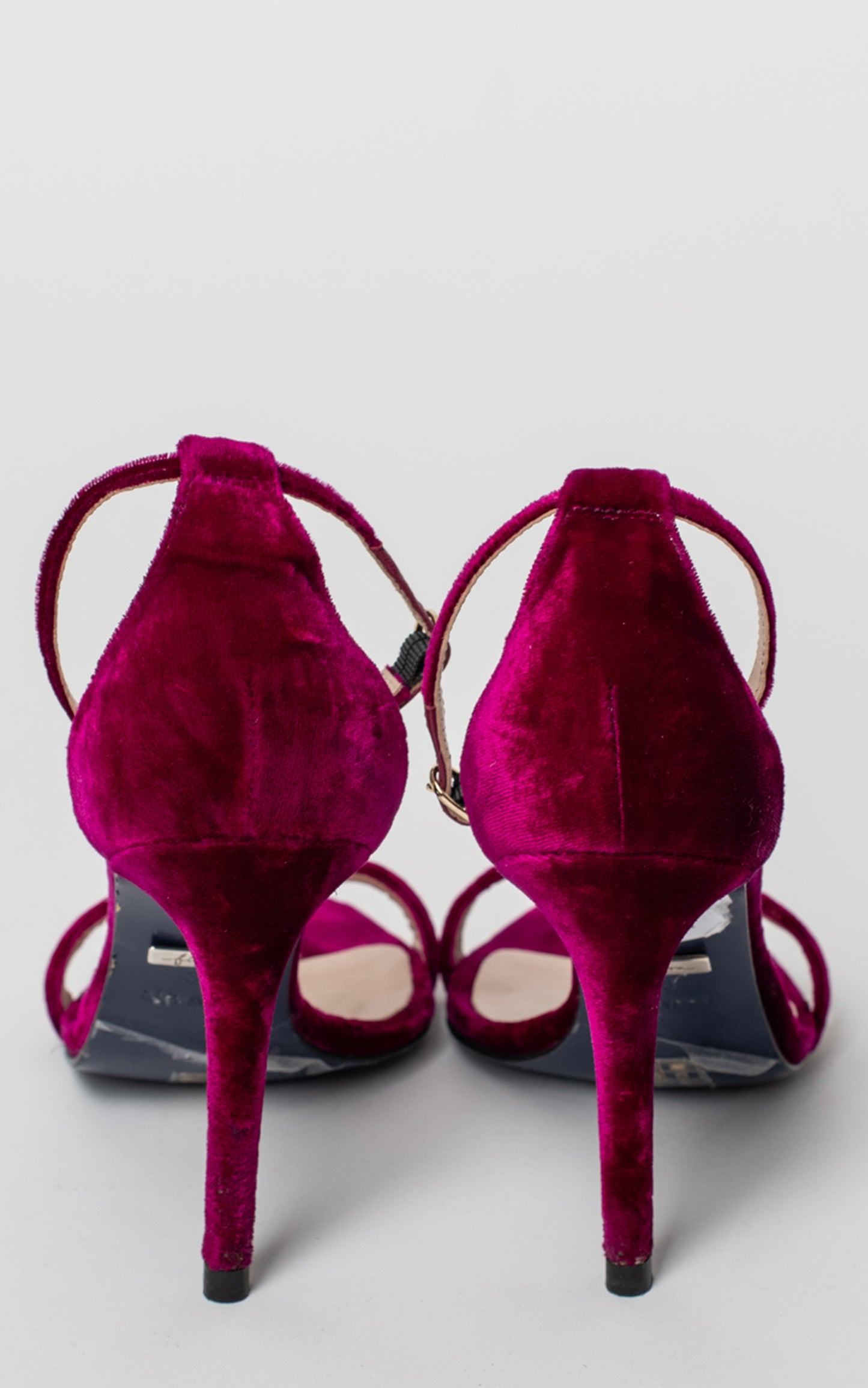 Sandalias terciopelo rosa