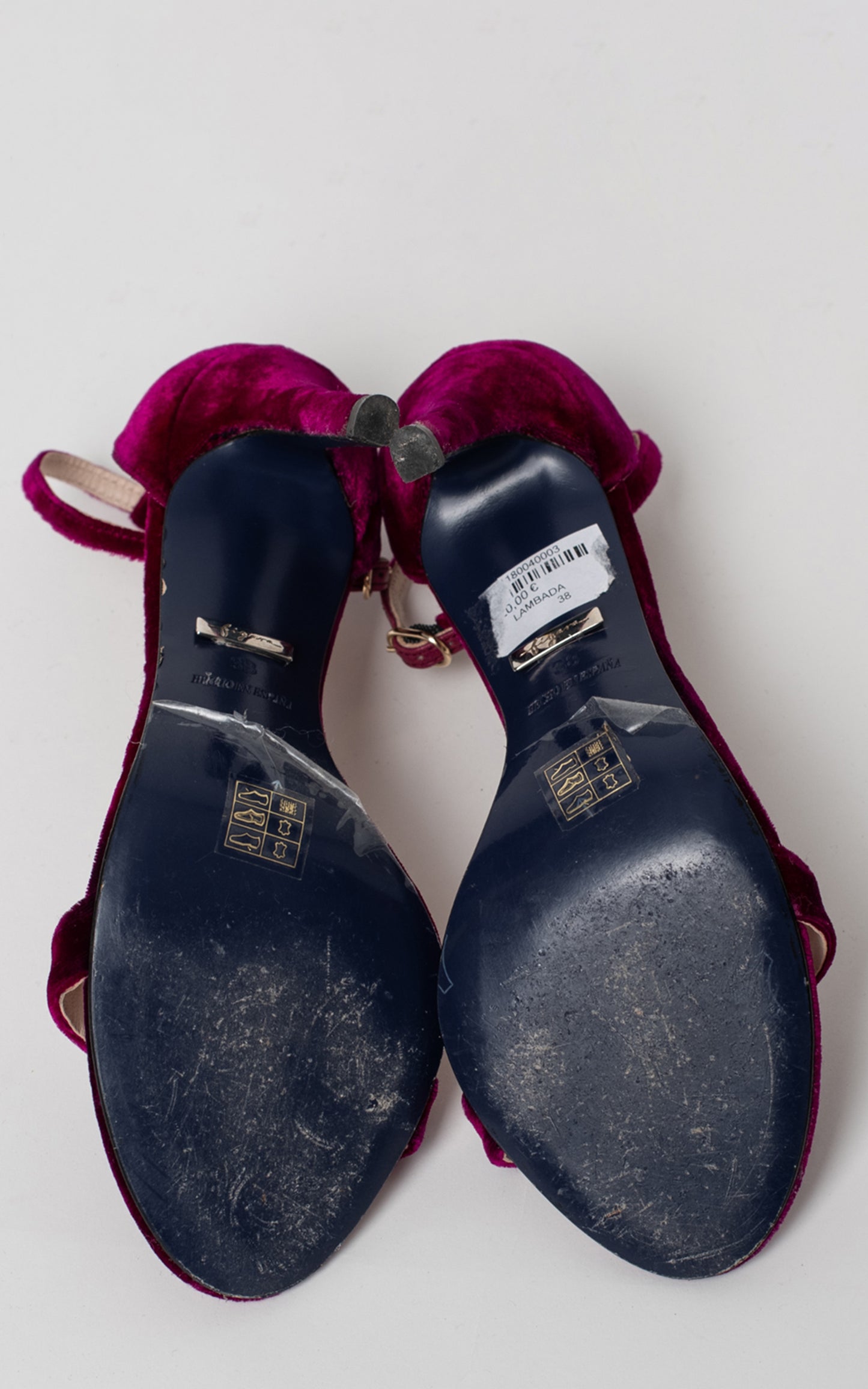 Sandalias terciopelo rosa