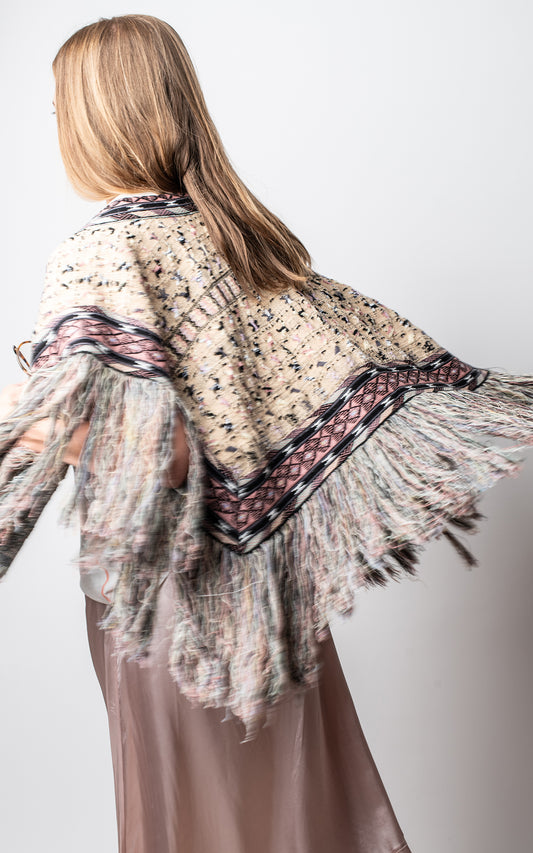 Chal / poncho lana multicolor