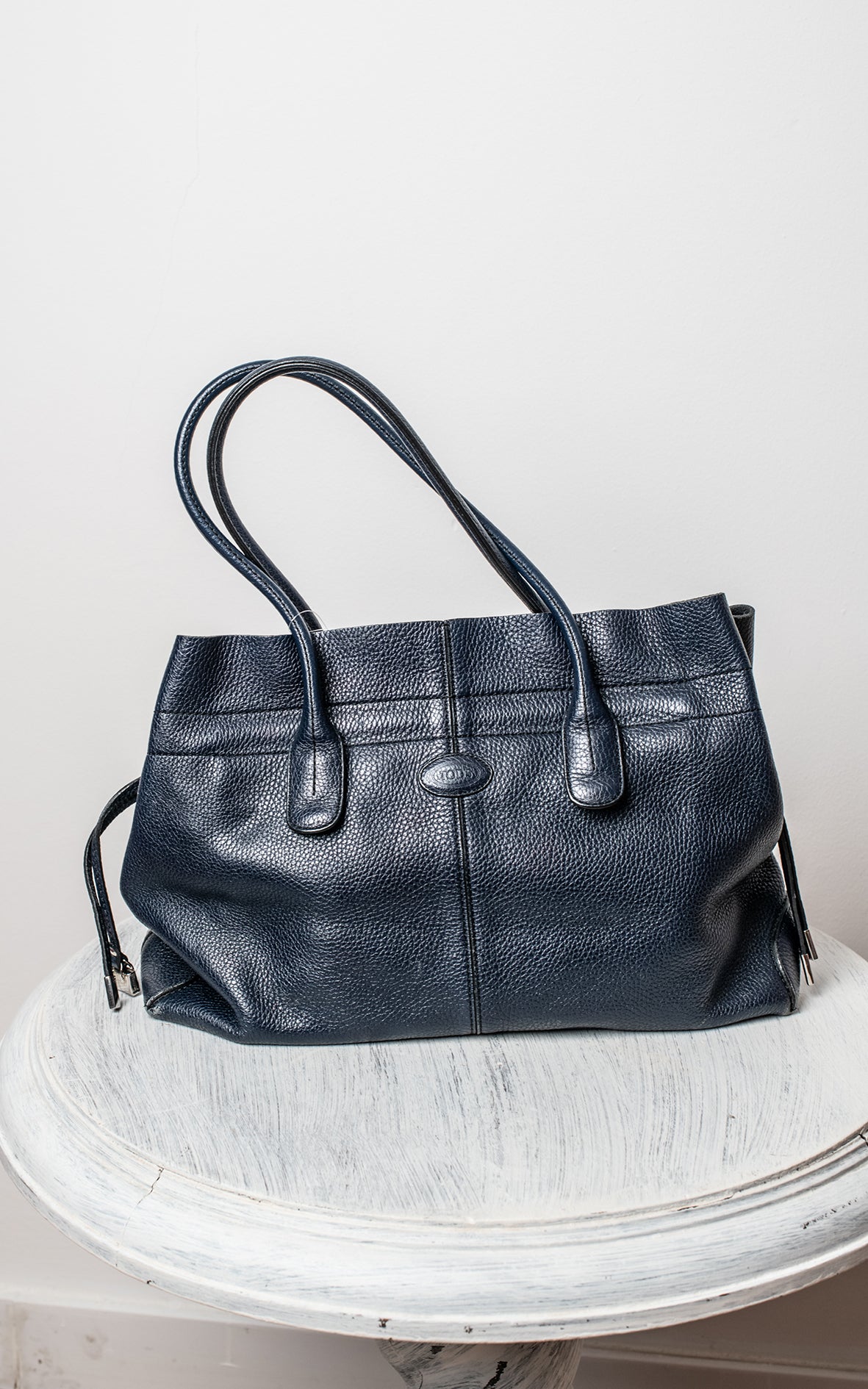 Bolso azul marino maxi