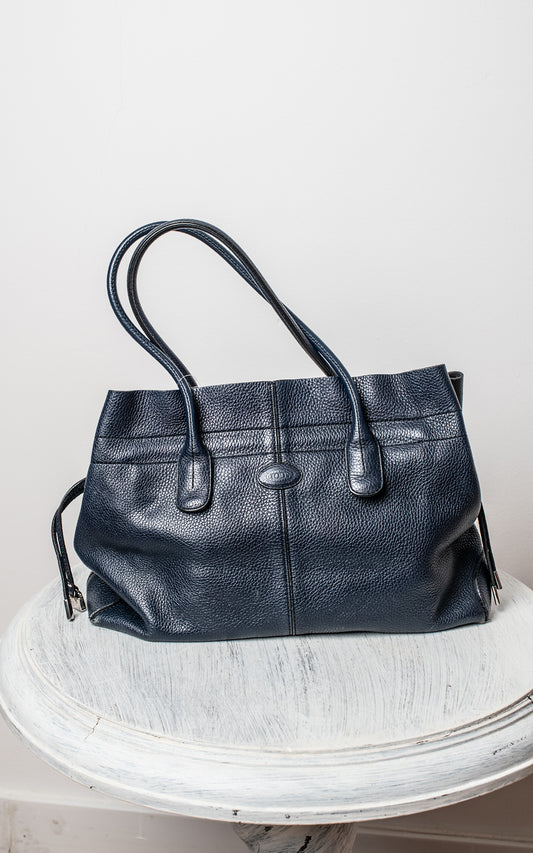 Bolso azul marino maxi
