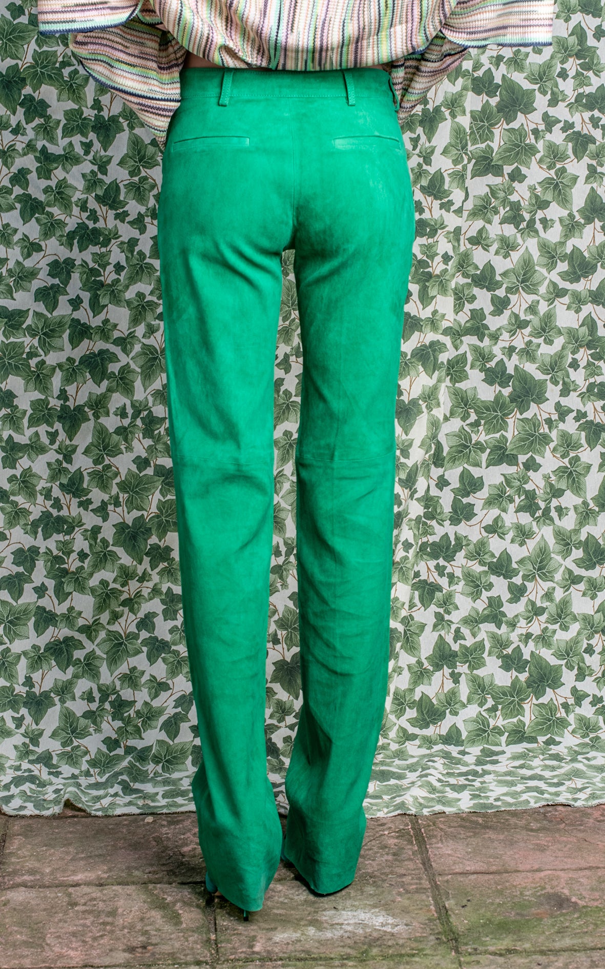 Pantalones de ante verde