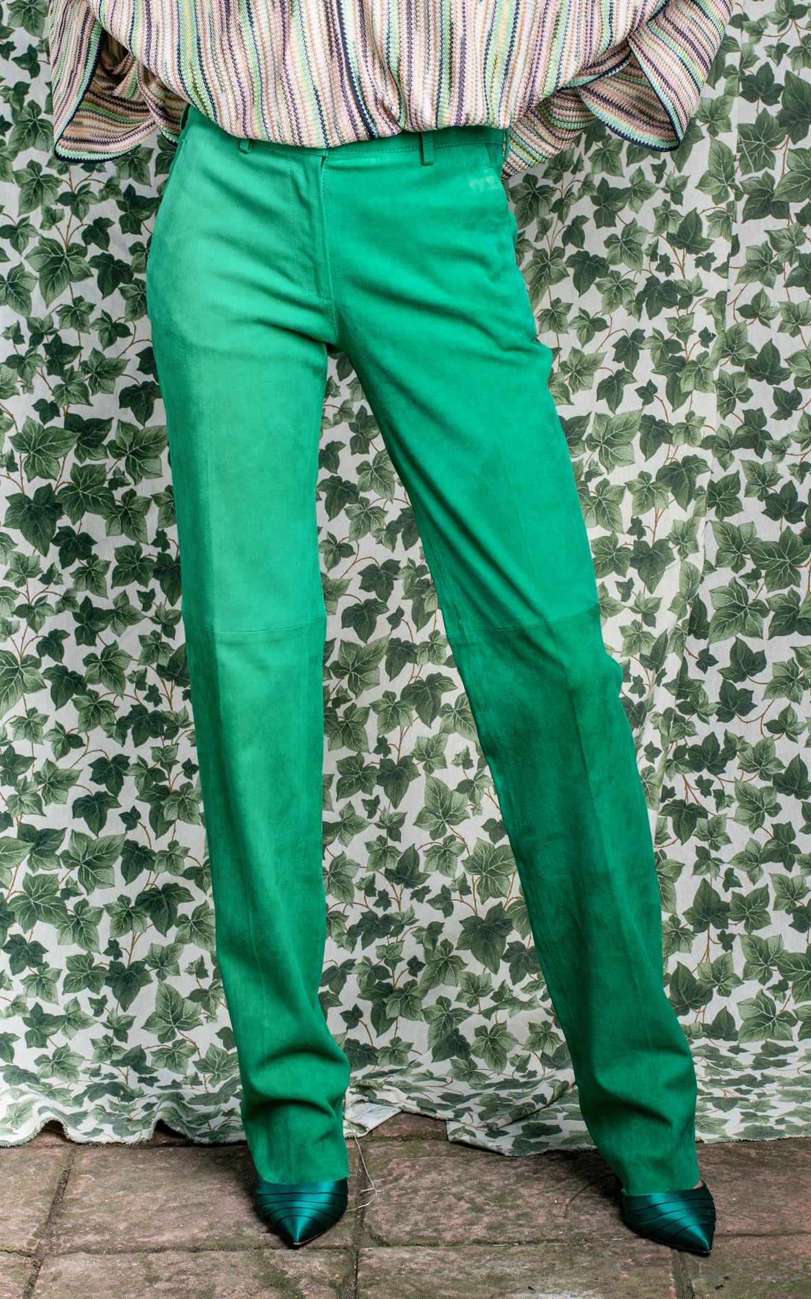 Pantalones de ante verde