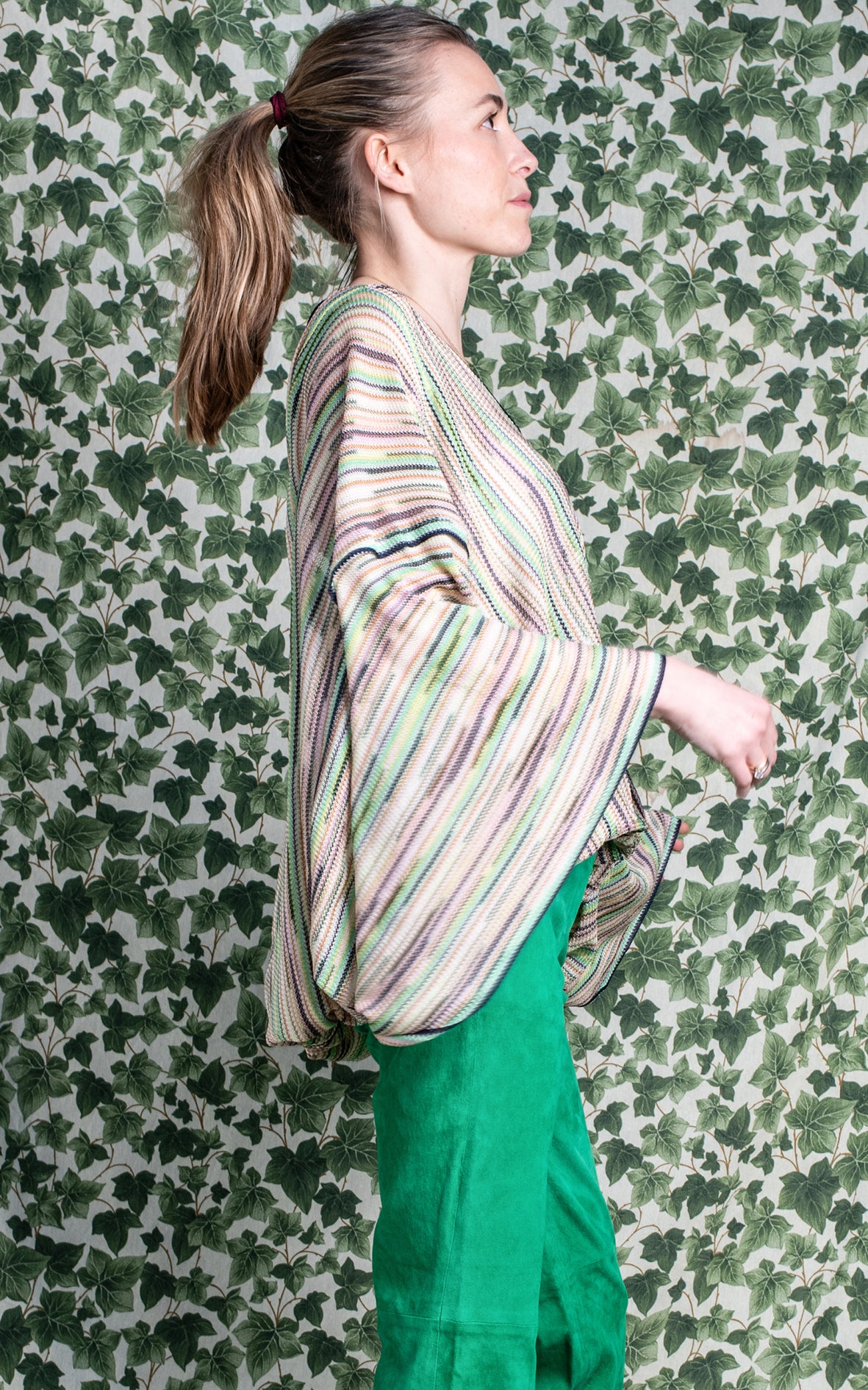 Pantalones de ante verde