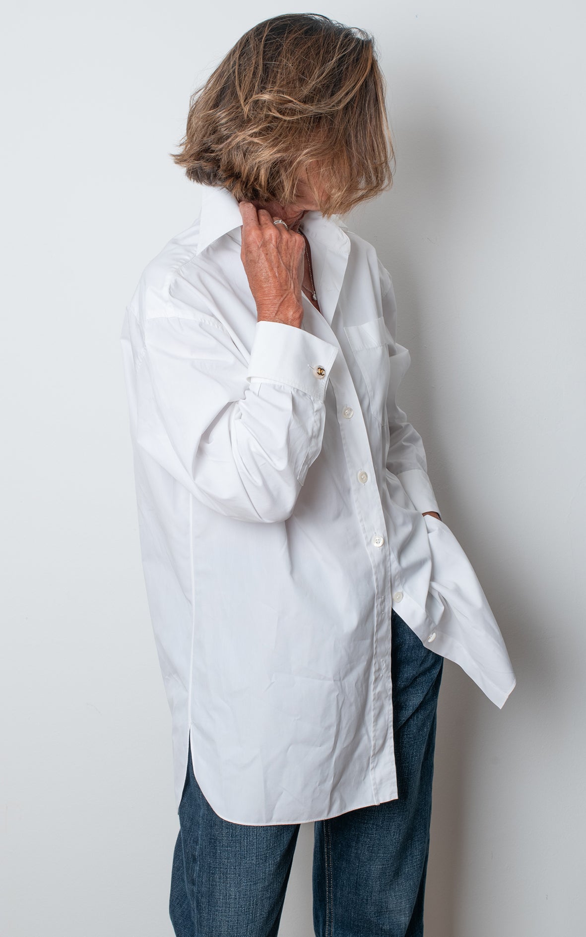 Camisa blanca popelín