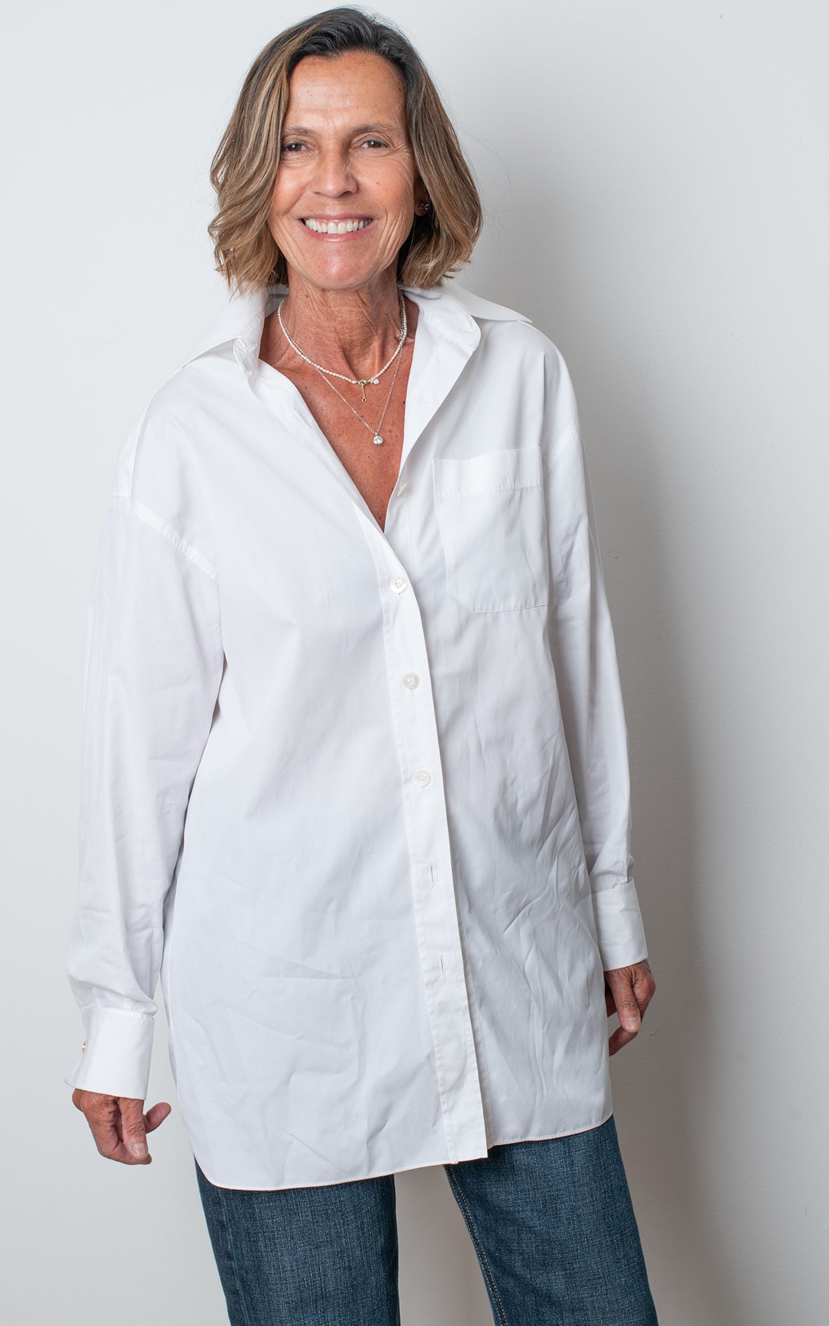Camisa blanca popelín
