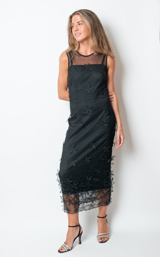 Vestido transparente flores