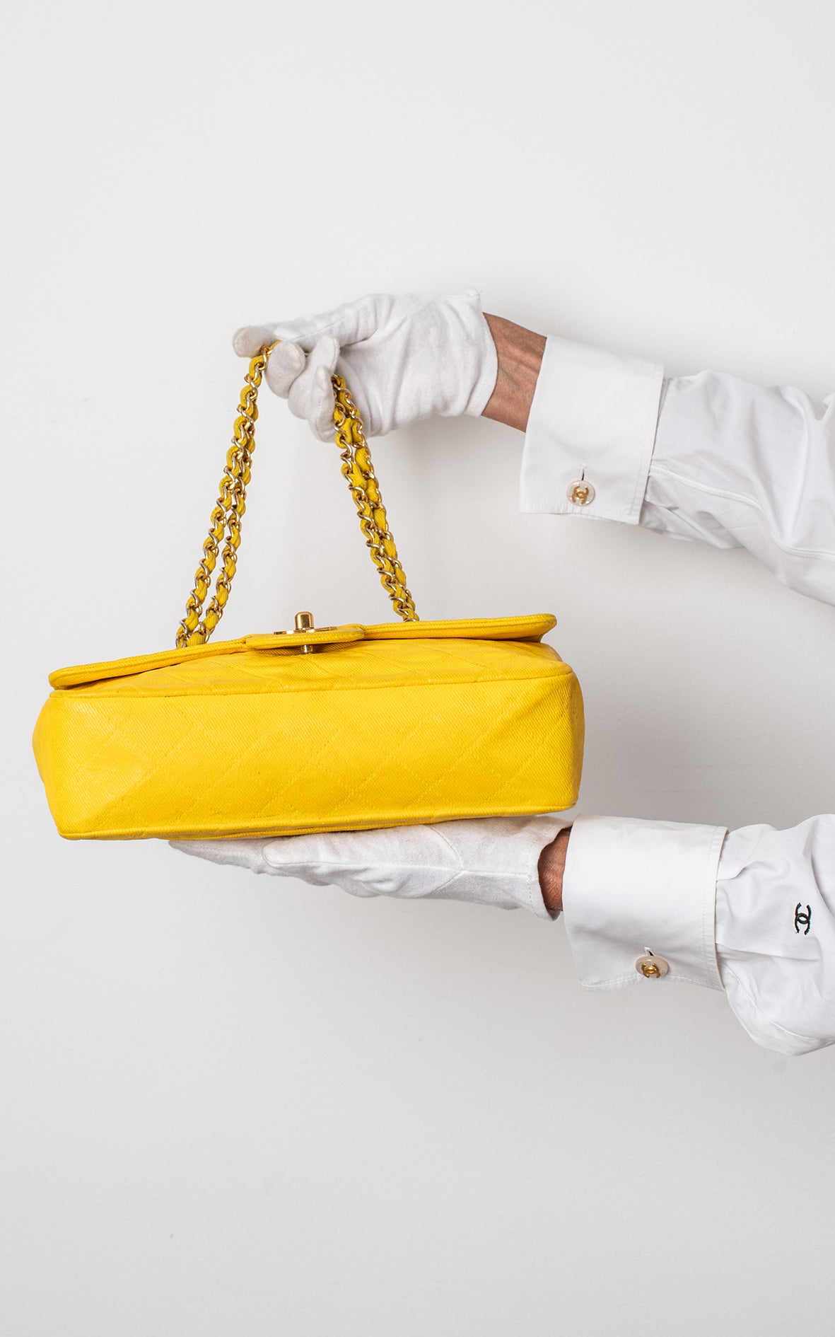 Chanel timeless flap amarillo