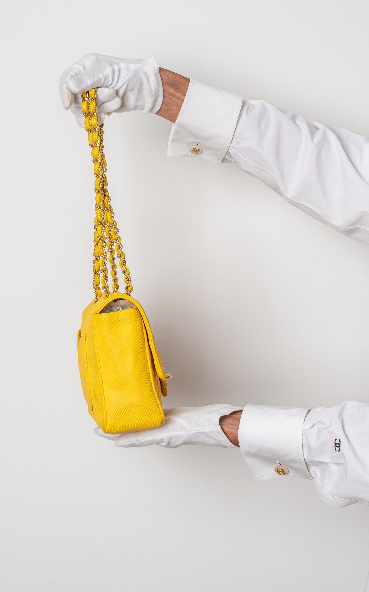 Chanel timeless flap amarillo