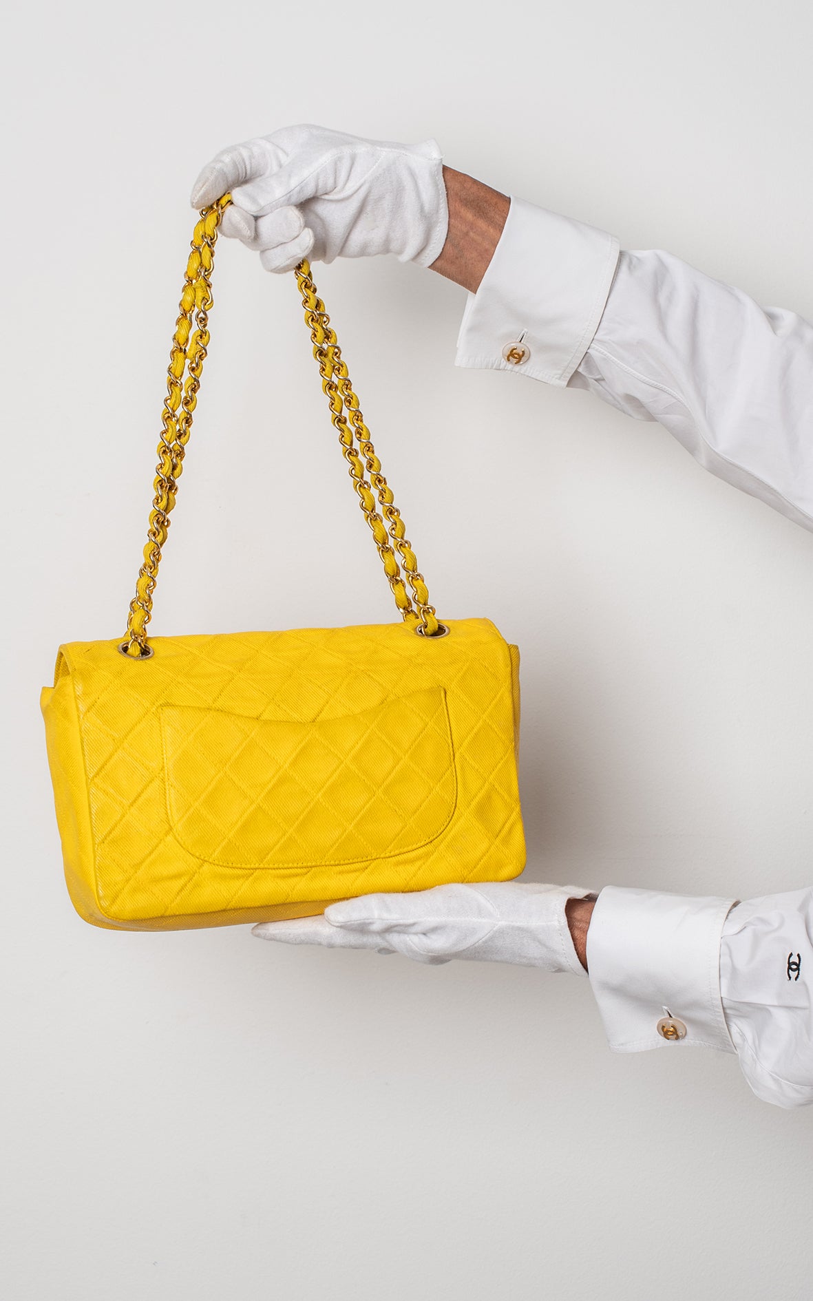 Chanel timeless flap amarillo
