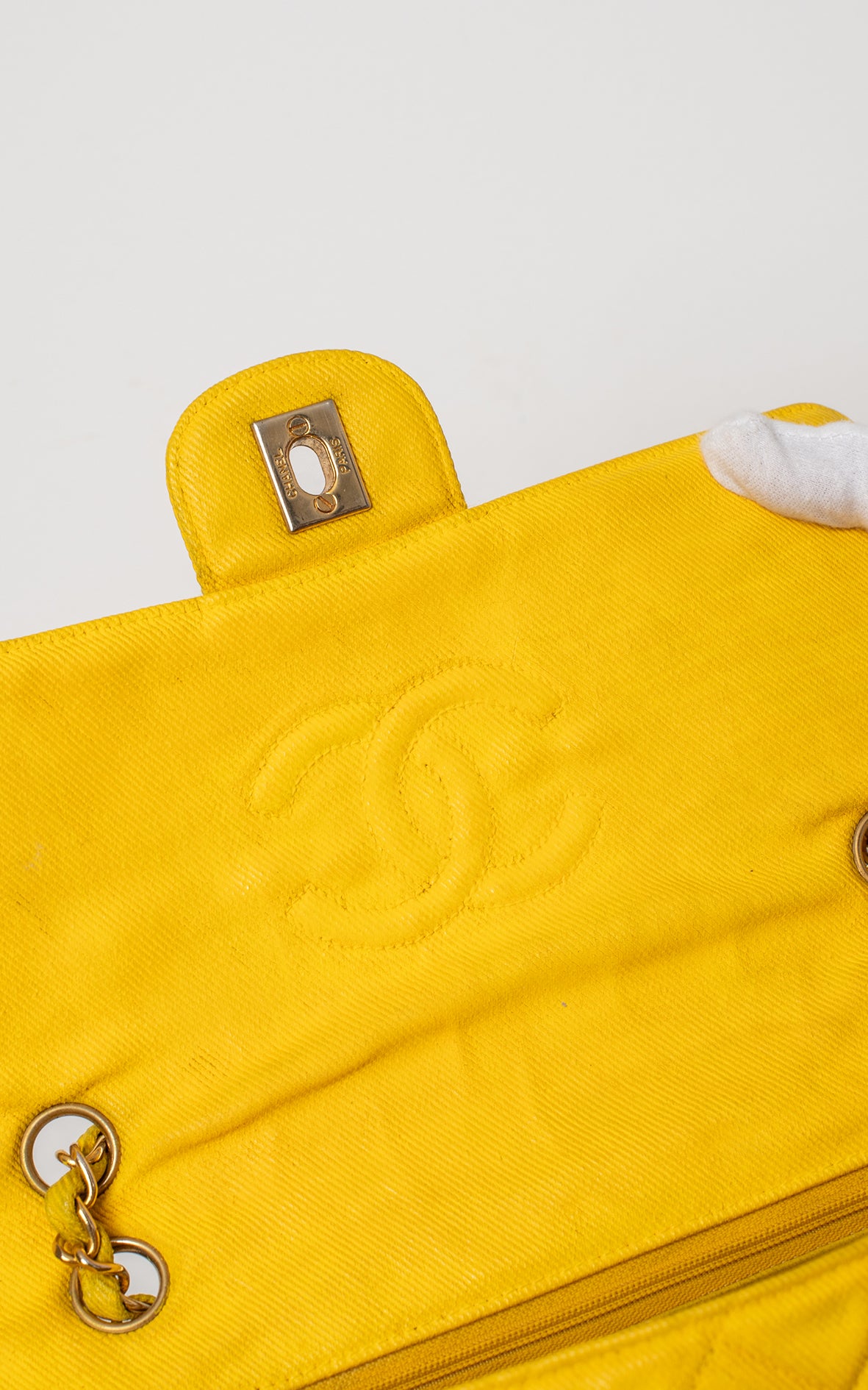 Chanel timeless flap amarillo