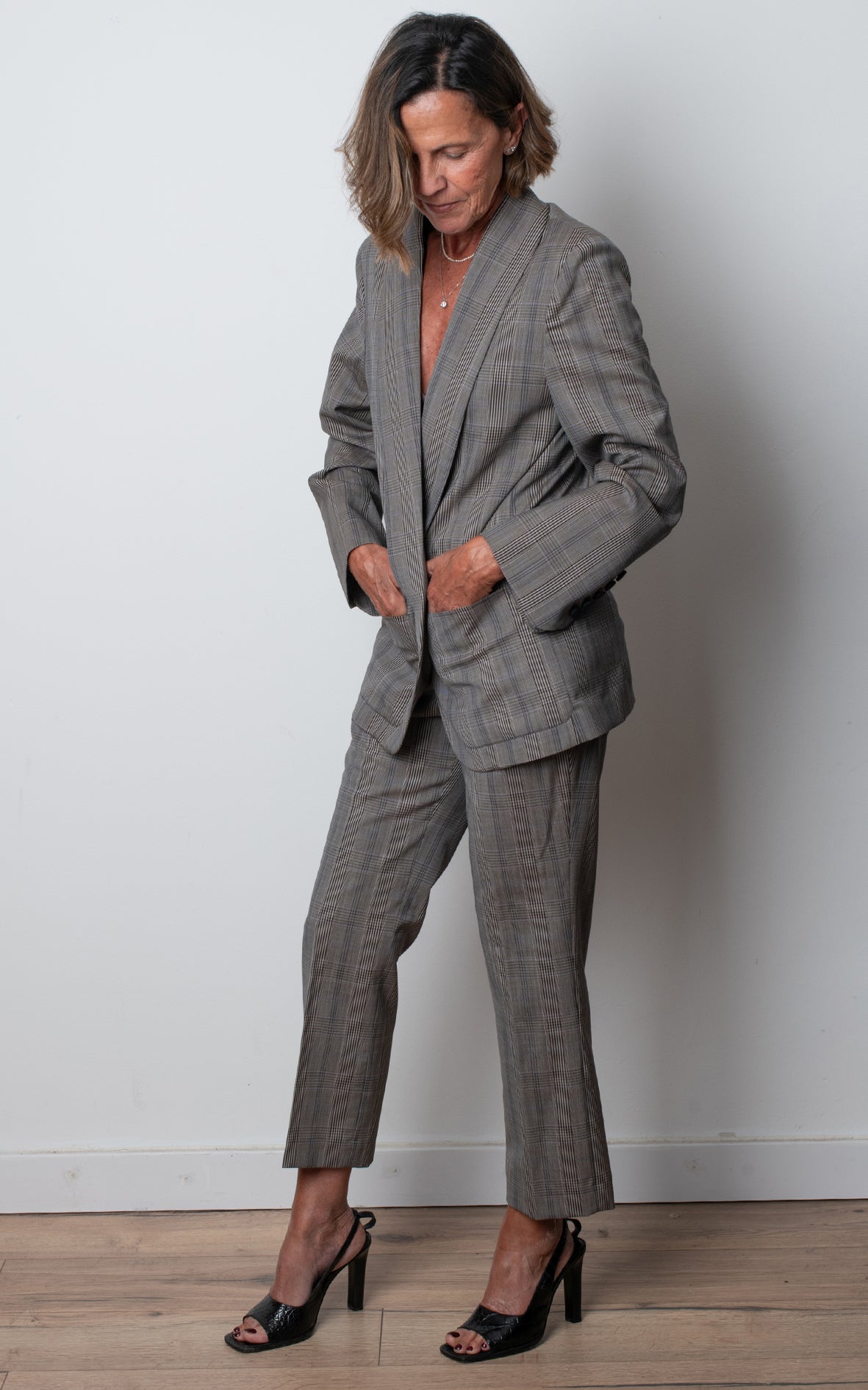 Traje de chaqueta gris