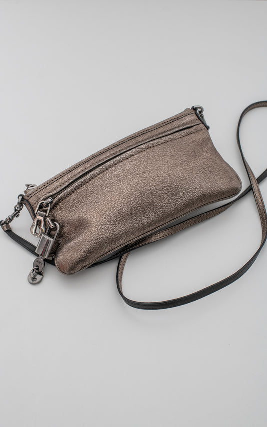 Bolso mini plateado Loewe