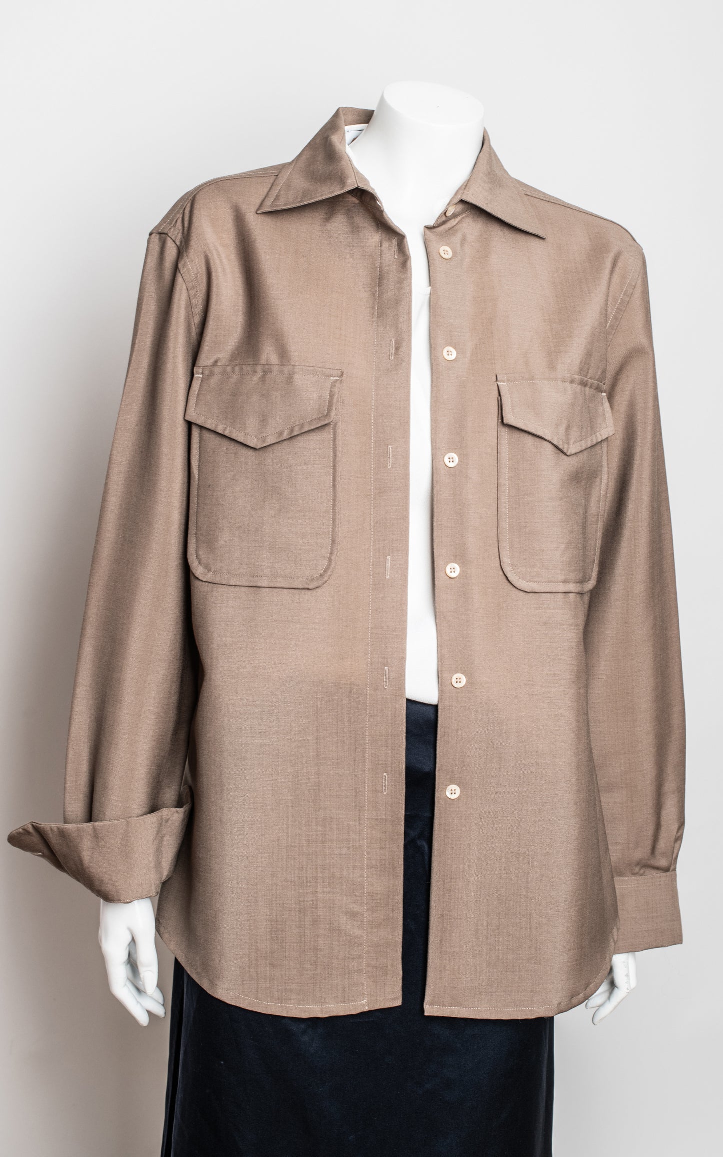 Camisa de mohair marrón