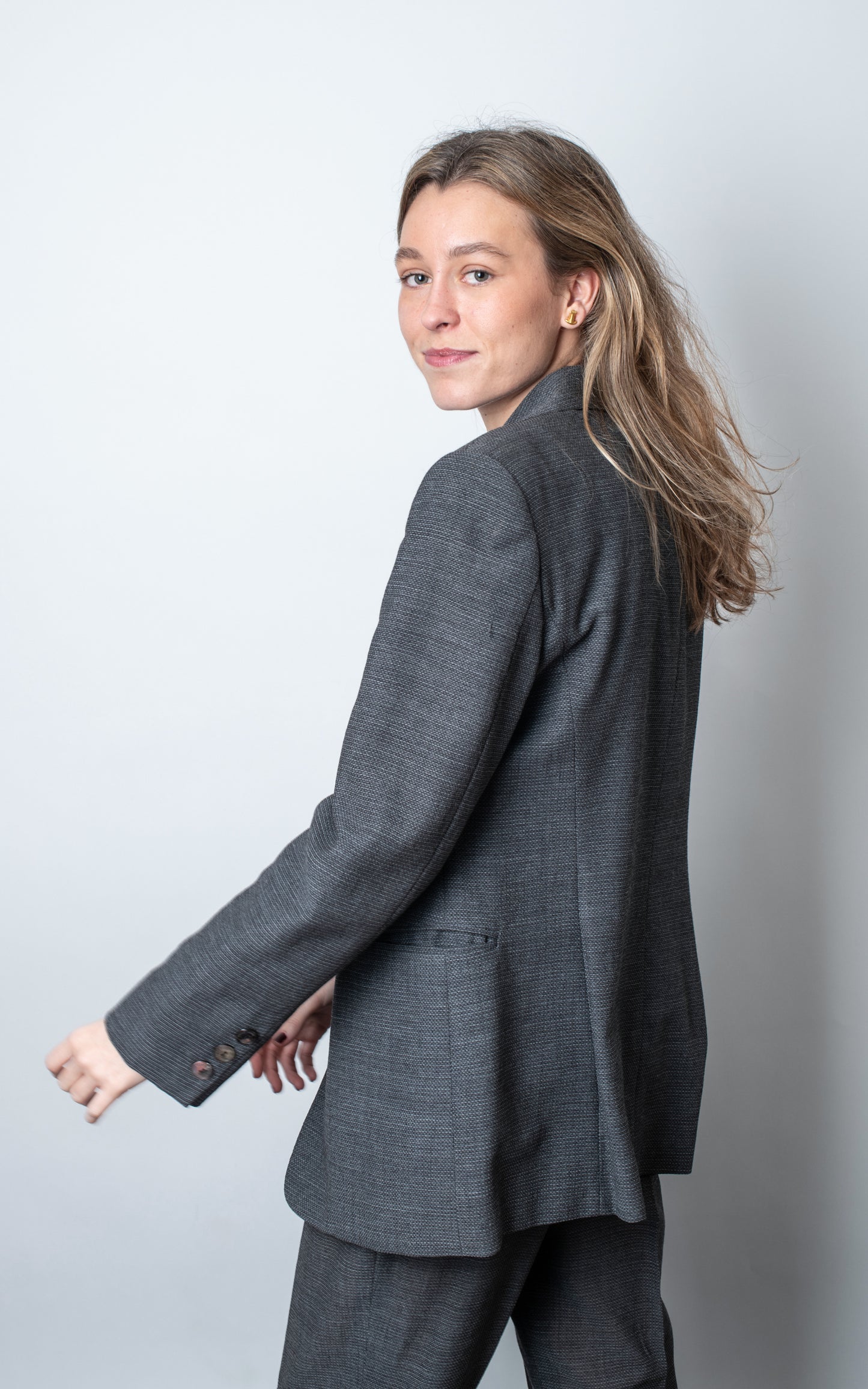 Traje lana gris