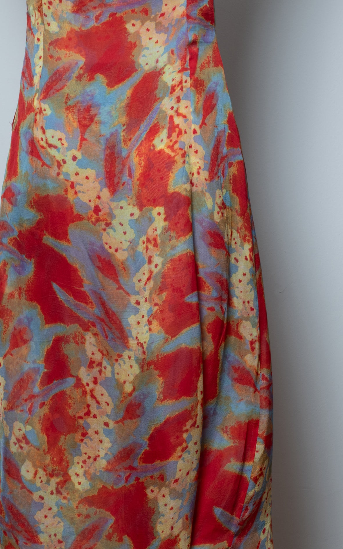 Vestido rojo y azul tye dye