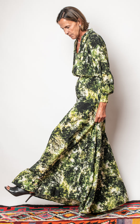 Vestido estampado forest
