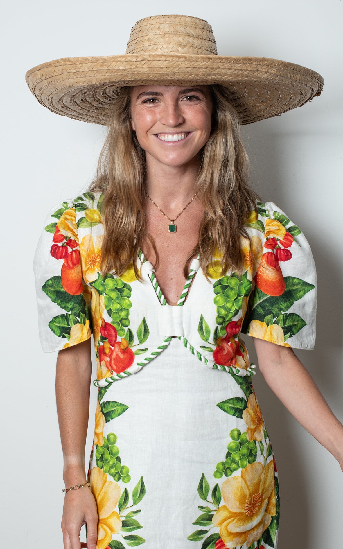 Vestido floral lino